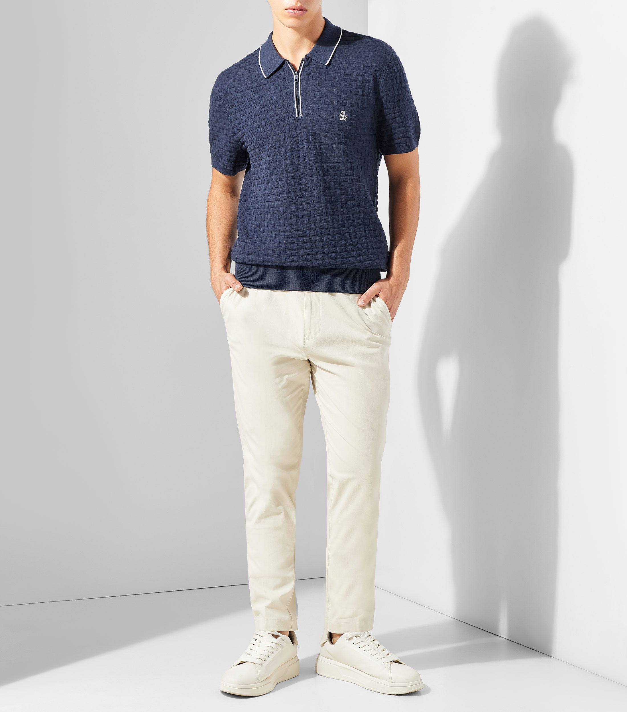 Playera polo manga corta lisa Hombre